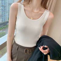 yasuk spring summer fashion woman solid casual t shirts sexy pullover o neck vest womens slim tees bottom knitted top all match