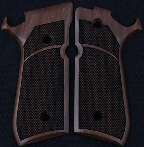 

Ksd Beretta 92 Combat/In Stock Model Compatible Walnut Grip for Replacement, with Diamond Checkered Pattern