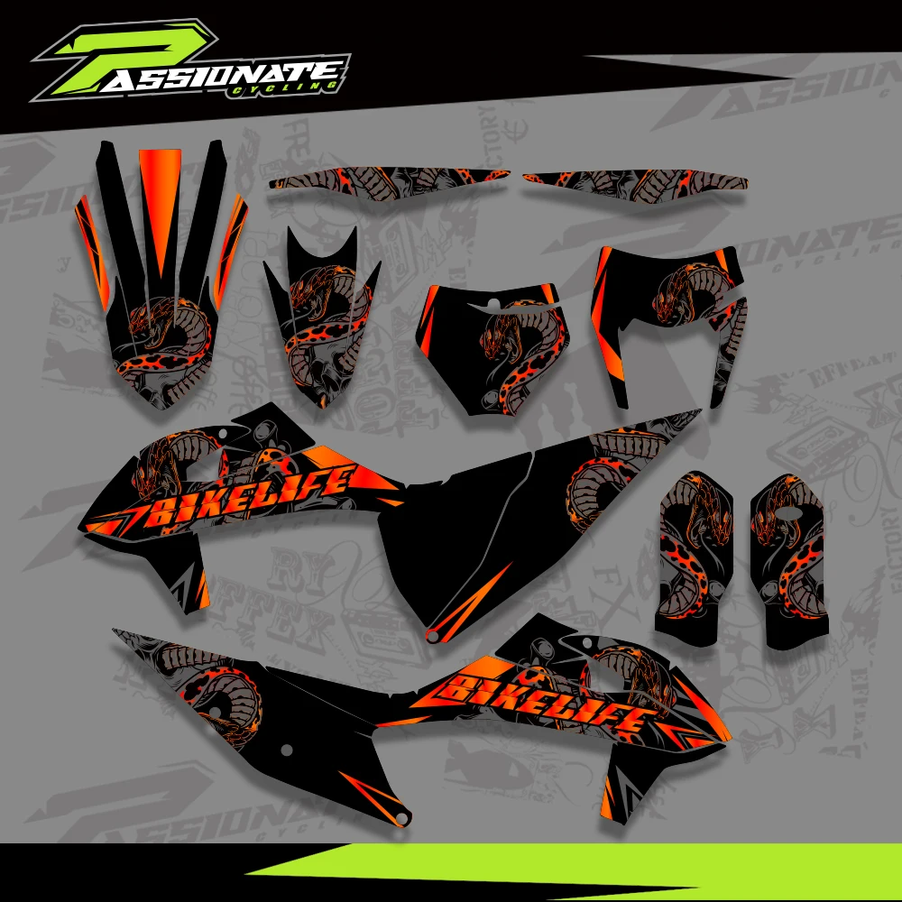 

Наборы графических наклеек для KTM 125 250 350 450 500 525 SX SXF 2019-2021 EXC XC XCW 2020-2022 Номер имени на заказ