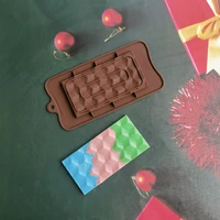 silicone chocolate mold square shape 3d diy cake tools for jelly candy ice making non stick kitchen baking accessories