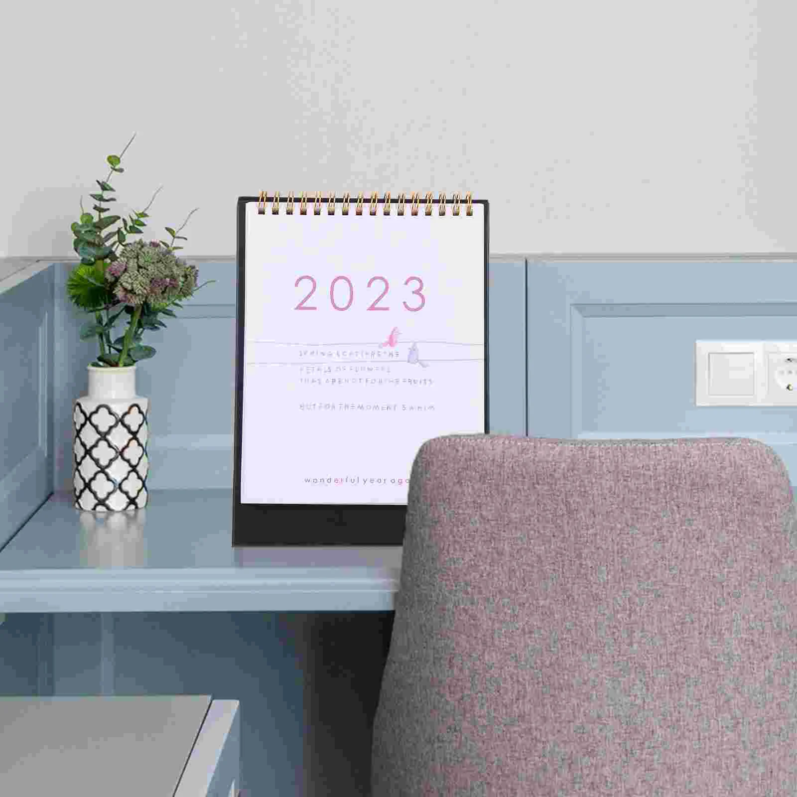 

Dinner Table Decore Work Calendar 2023 Desk Calendar Desktop Ornament Office Planner Planning Decoration Household