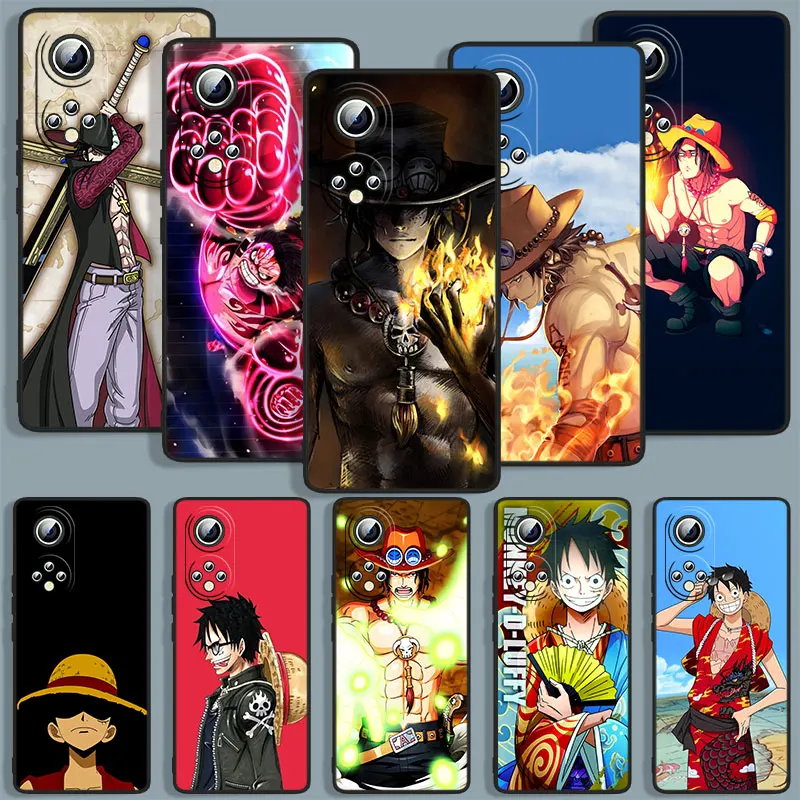 

D-Luffy The Ones Pieces Phone Case For Huawei Honor 10 10X 10i 20S V20 20 30 30i 30S X30 50 60 X8 70 SE Lite Pro Plus Black Soft