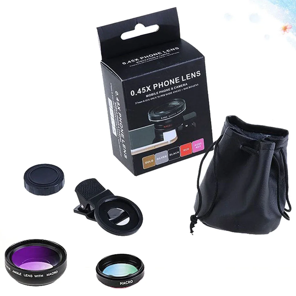

37mm045x49uv Super Wide-angle Macro Mobile Phone Lens Lg Camera Small Clip Suite