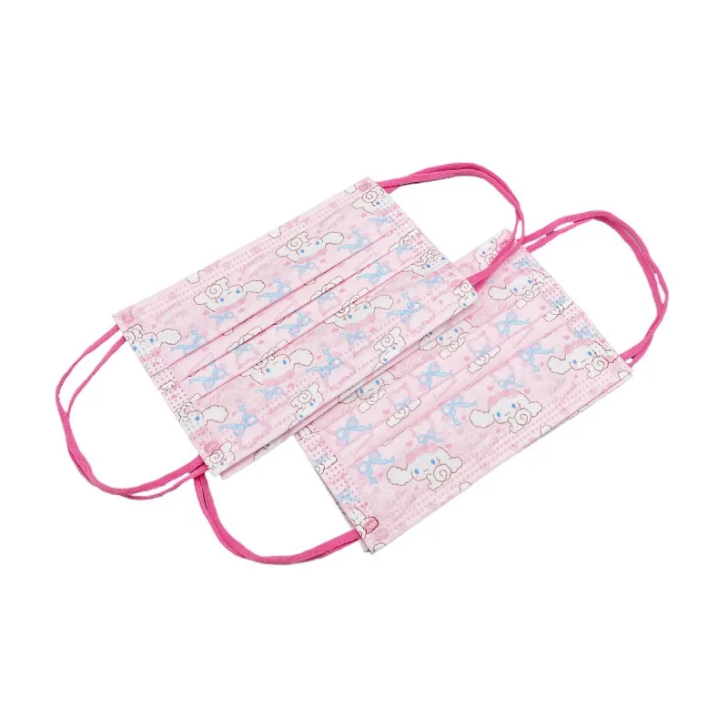 

Cute cartoon Pink Kawaii Anime Cinnamoroll Sanrio Cute Print Mask Disposable Protective Cartoon Dust Mask Girl Gift No Box