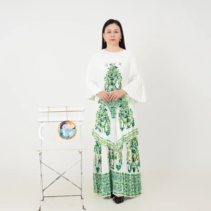 2024 Miyake плиссированная женская одежда оптовая продажа с фабрики новый принт