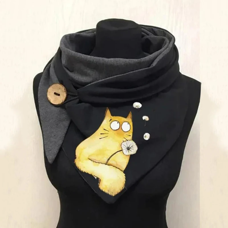 

Cute Cat Casual 3D Printed Scarf And Shawl for Women