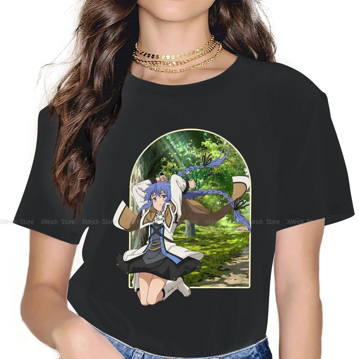 

Roxy Migurdia Female Shirts Mushoku Tensei Jobless Reincarnation Anime Oversized Vintage Women Clothes Casual Feminine Blusas
