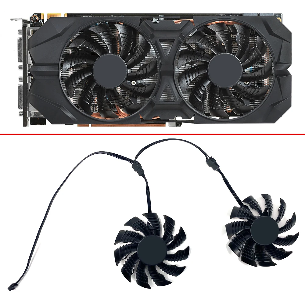 Кулер для графического процессора Gigabyte GeForce GTX 960 GTX 950 R9 390 380, 2 шт.