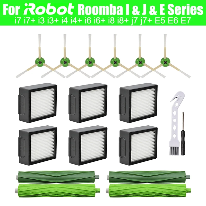 Акция! Запасные части для робота-пылесоса Irobot Roomba I3 I4 I6 I7 I8 J7 E5 E6 E7, основная боковая щетка, HEPA фильтр