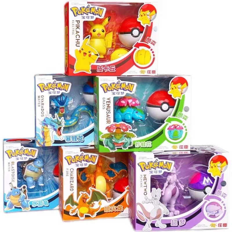 

Фигурки покемона, Подлинная оригинальная коробка, деформационная игрушка, аниме фигурка, Charizard Greninja, карманный монстр, фотомодель, подарок