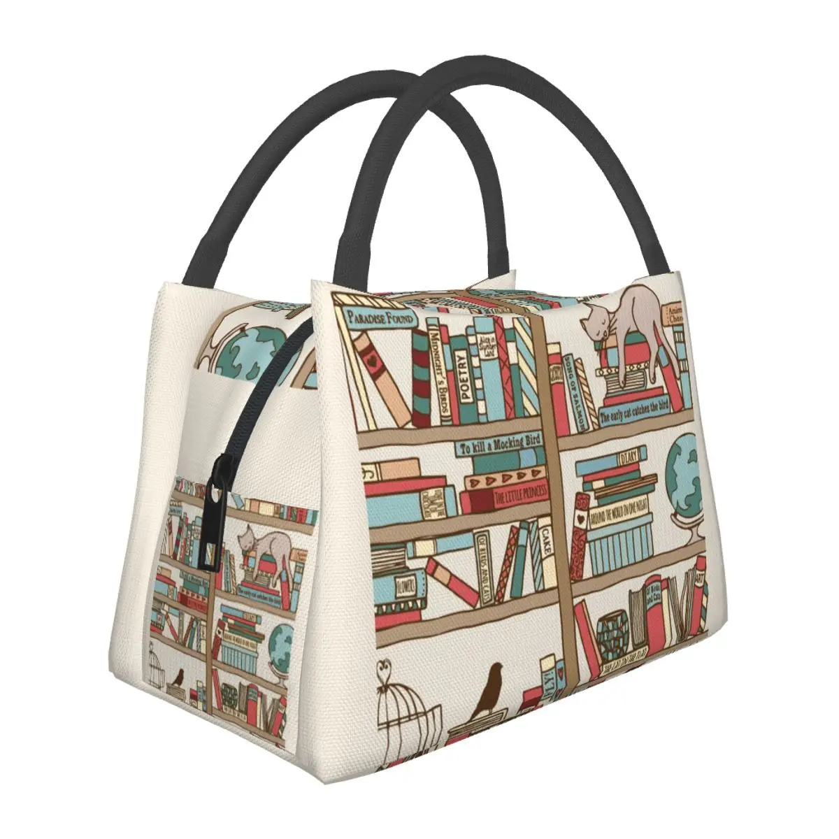 

Сумка для обедов с цифрами на книжную полку, удобный Ланч-бокс для книг, школьные портативные теплоизолированные сумки-тоуты, водонепроница...