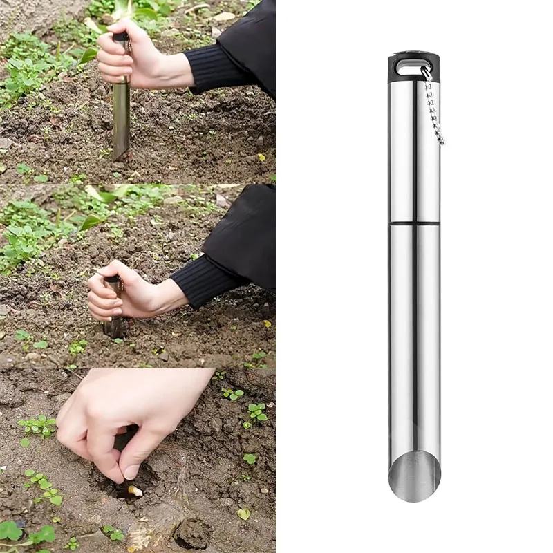 

Manual Soil Dibber for Seed Planting Sowing Transplanting Gardening Bulb Planter Dispenser Agricultural Hand Hole Puncher Tool