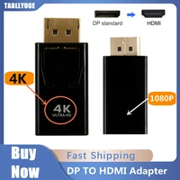 4k 1080p dp to hdmi compatible adapter converter male dp to hd female converter cable adapter video audio for pc tv projector
