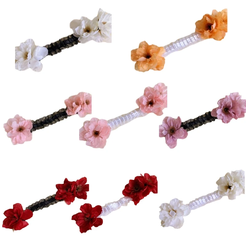 

Hairband Goth Hairband Headwear Lace Flower Hair Accessory