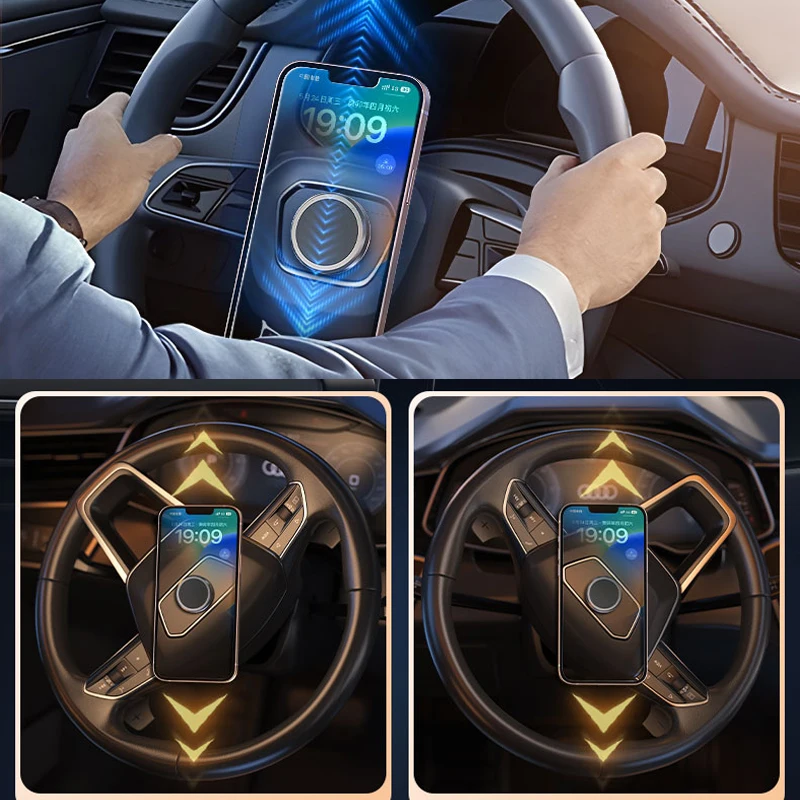 

Magnetic Car Phone Holder Car Steering Wheel Mobile Smart Phone Stand GPS Brackets Magnet Cellphone Mount for Kitchen Wall