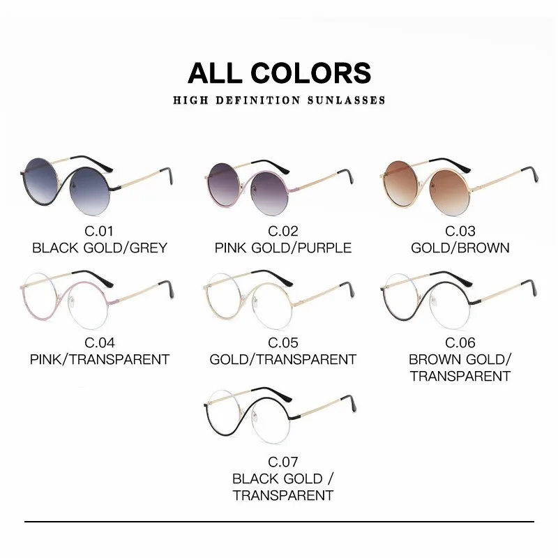 2025 металлические солнцезащитные очки в полуоправе женские классические