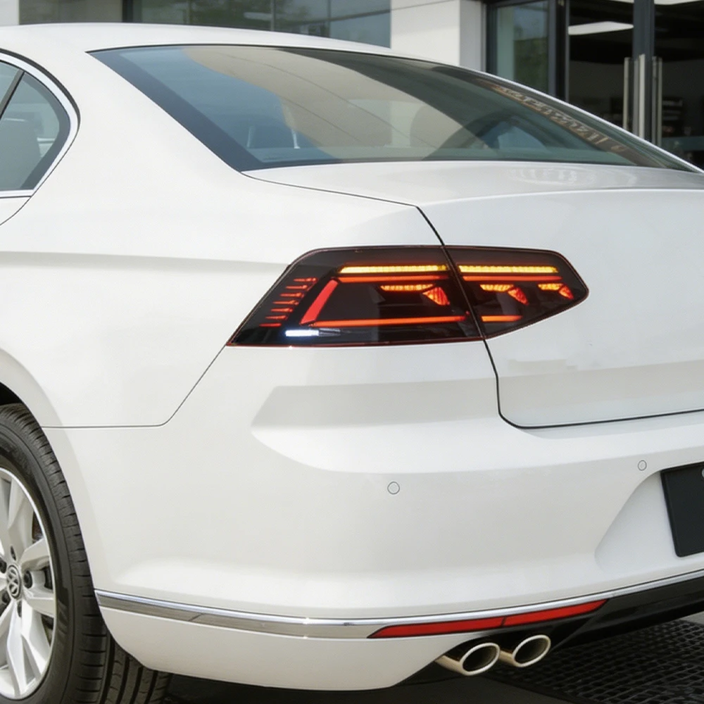 Фото Для VW Passat B8 Magotan 2016-2019: Новые задние фонари в сборе, обновленный стиль, динамический сигнал поворота, светодиодные аксессуары №4