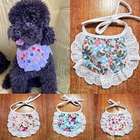 pet accessories dogs bibs cat saliva towel cute sweet lace floral bib pet supplies for dogs scarf cat necklace decor universal
