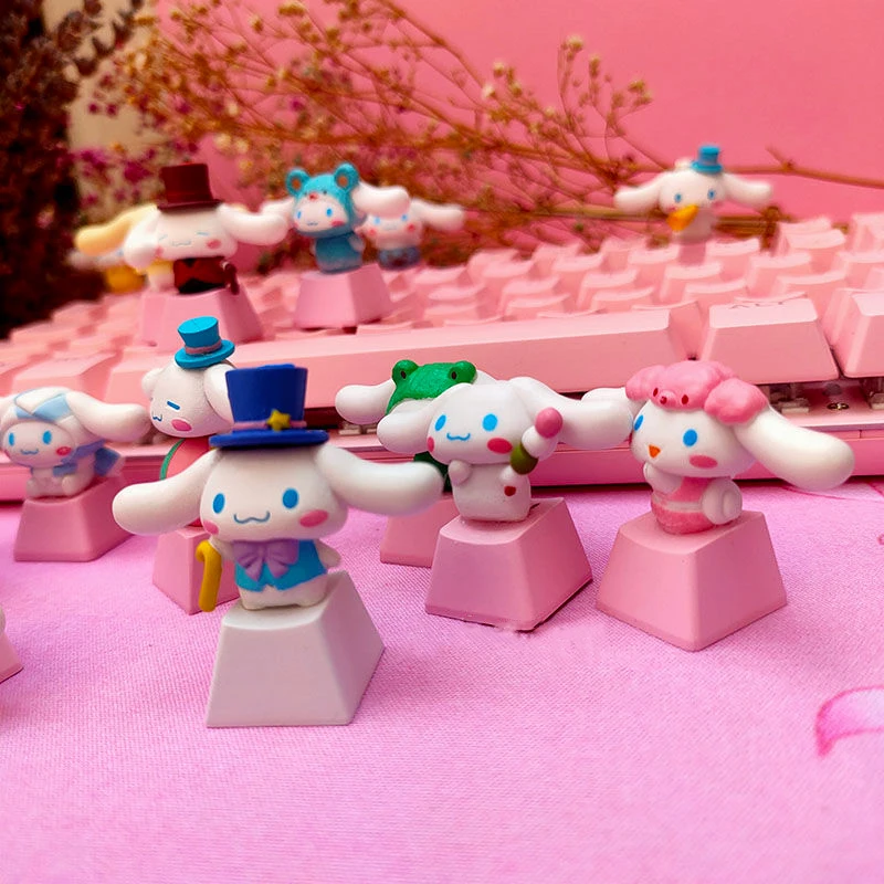 

Kawaii Sanrio Cinnamoroll R4 Keycaps Cartoon Doll Cute Anime Girl Heart Mechanical Keyboard Pink Keycap Single ESC PBT