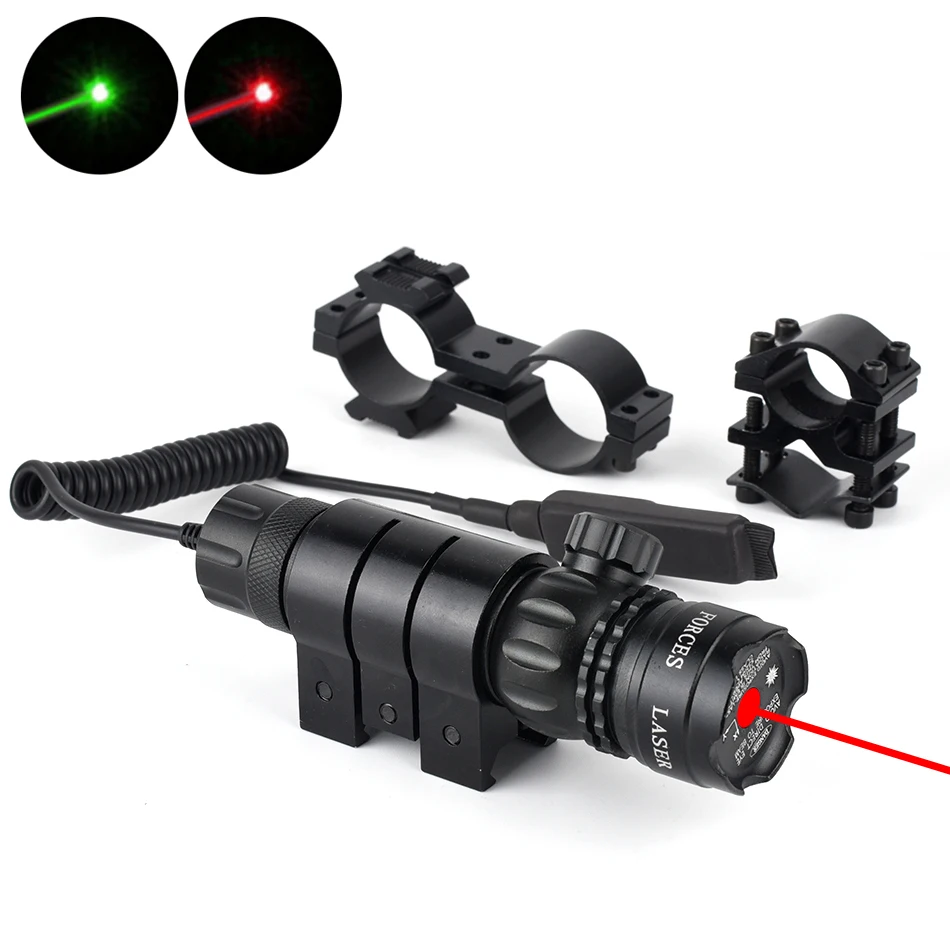 

Fixed point laser aiming Tactical Green/Red Laser Dot Sight Scope Adjustable Elevation Windage calibrator Optional 20mm/11mm