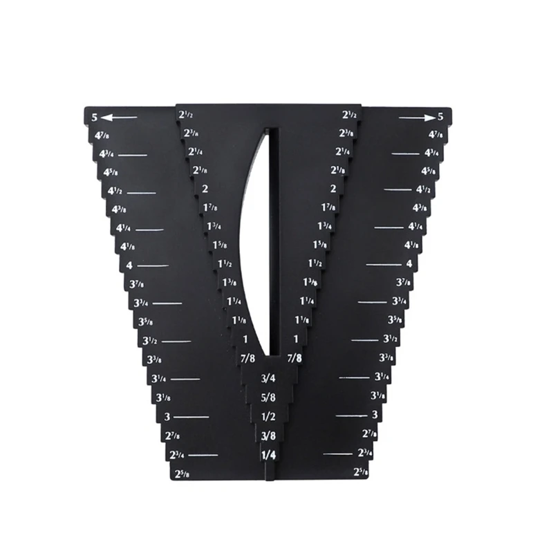 

Multipurpose Making Marking Gauge Center Finder Portable Woodworking Ruler with Inch Scale Plastic Carpenter Locator