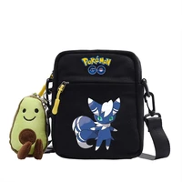 pokemon anime figure print small square bag cartoon pikachu charmander shoulder bags canvas crossbody bag kid gifts