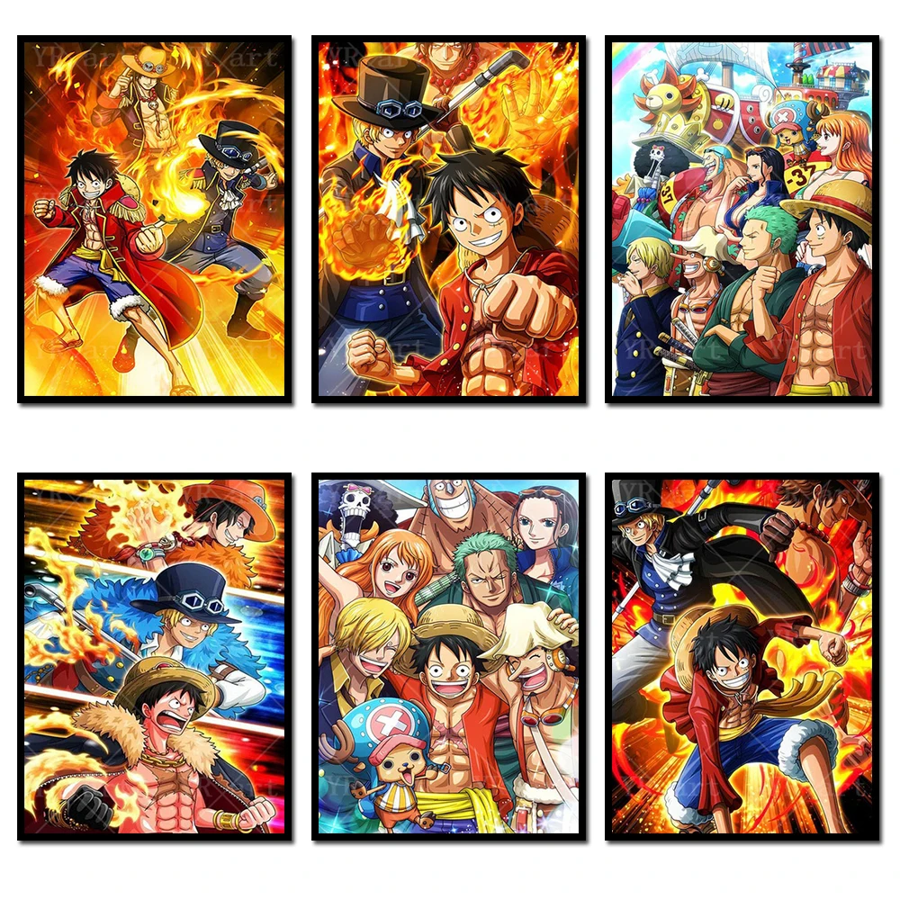 

Anime Poster One Piece Luffy Pictures Modern Mural Wall Art Dragon Ball Child Room Decoration Prints Room Decor Toy New 40x50cm