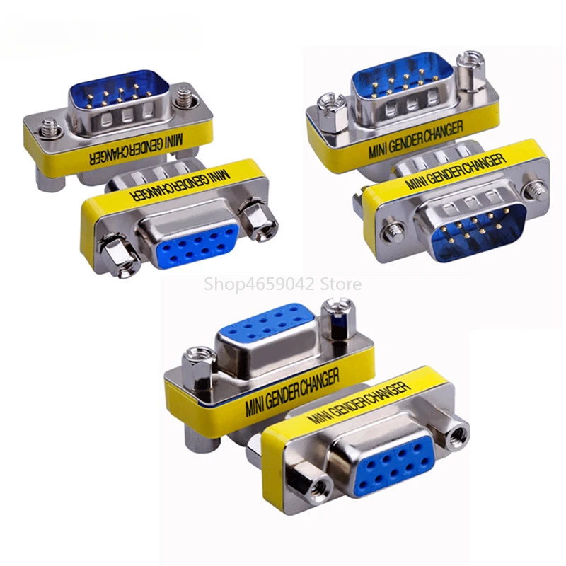 1 шт. DB9 9-контактный разъем папа-папа/гнездо/мама-папа-мама мини-адаптер для