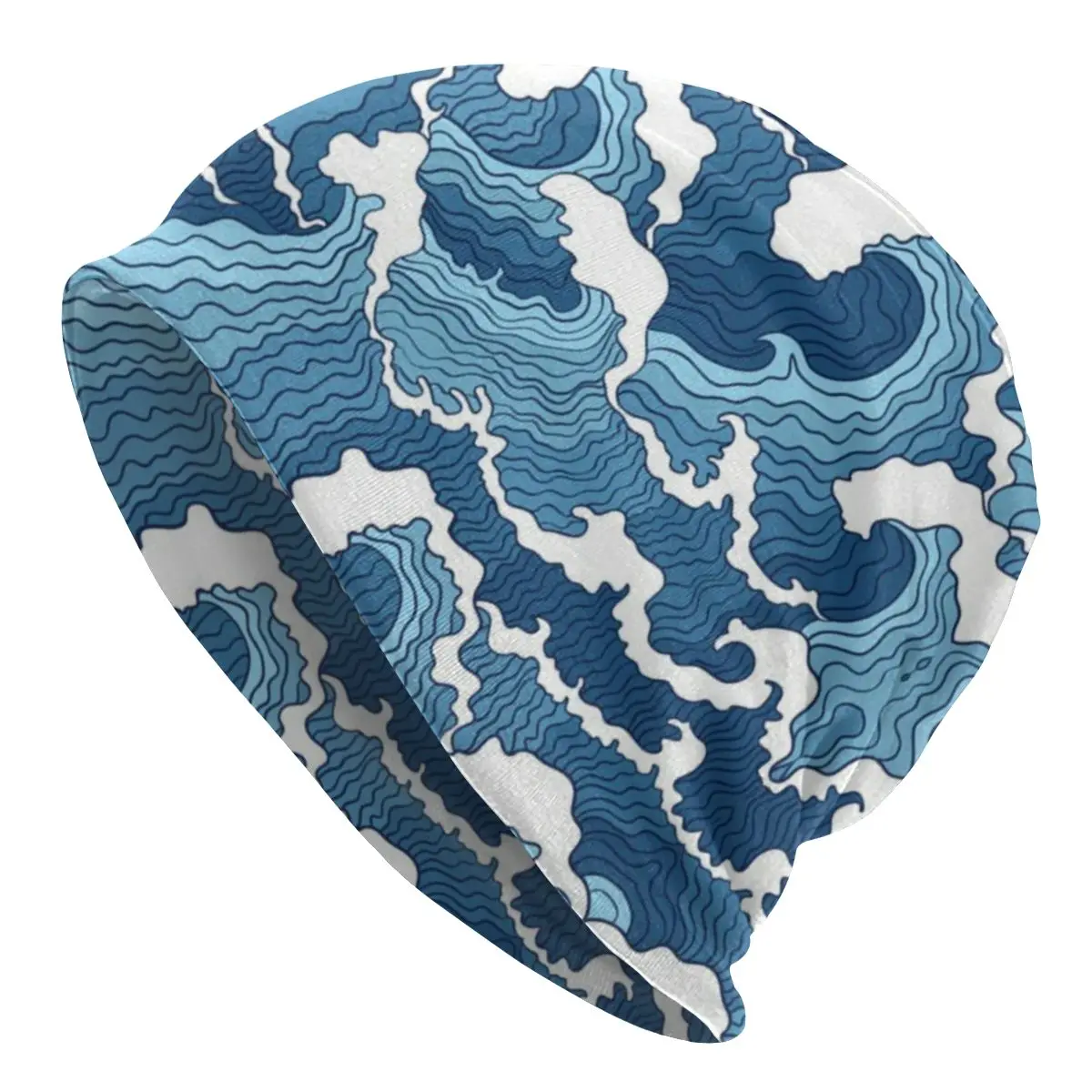 

Unisex Bonnet Winter Warm Knitting Hat Great Wave Kanagawa Pattern Beanies Caps Adult Ocean Sea Water Waves Beanie Hats Ski Cap
