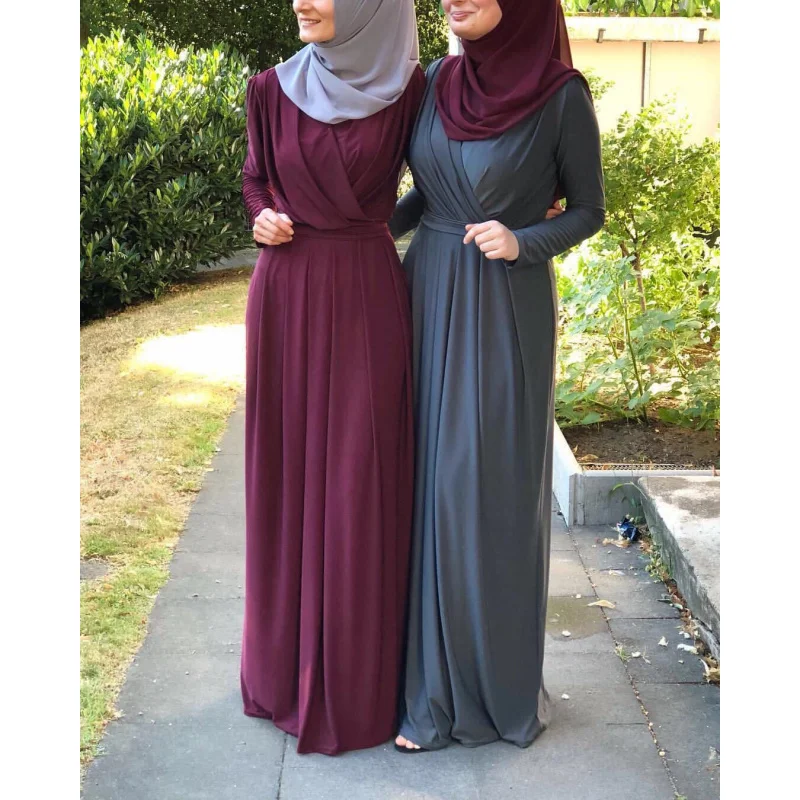 Женское платье с V-образным вырезом плиссированное шнуровкой в европейском и