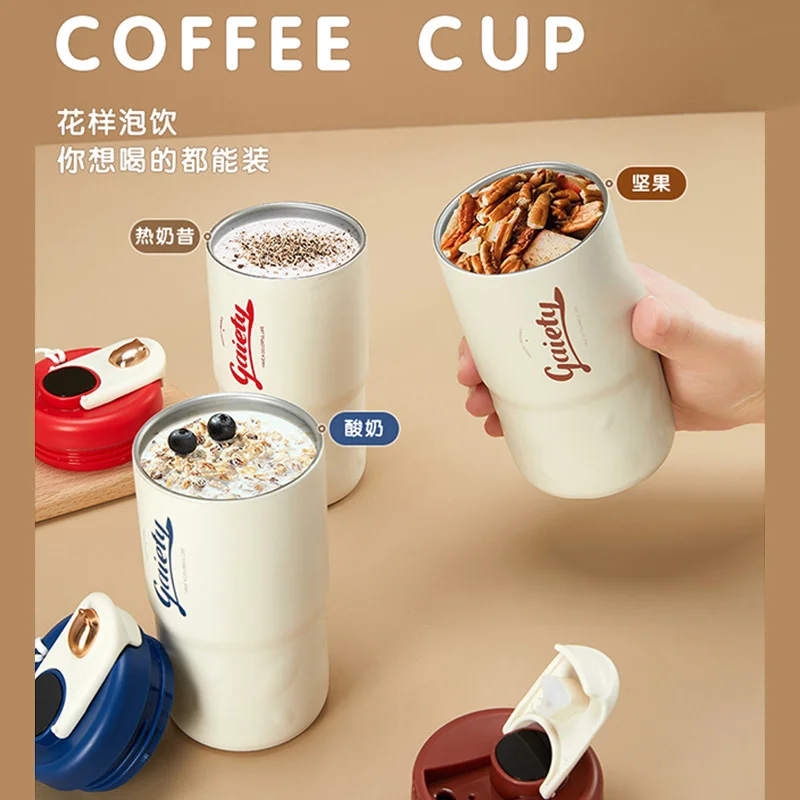 

460ml Stainless Steel Coffee Mug Portable Car Thermos Mug Vacuum Flask Tumbler Water Bottle