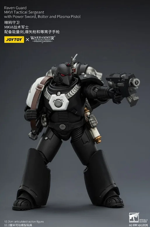 Фото JOYTOY Warhammer 30K Raven Guard MKVI Тактический сержант 1/18 Фигурки игрушек Модели Подарки Коллекционные украшения №5