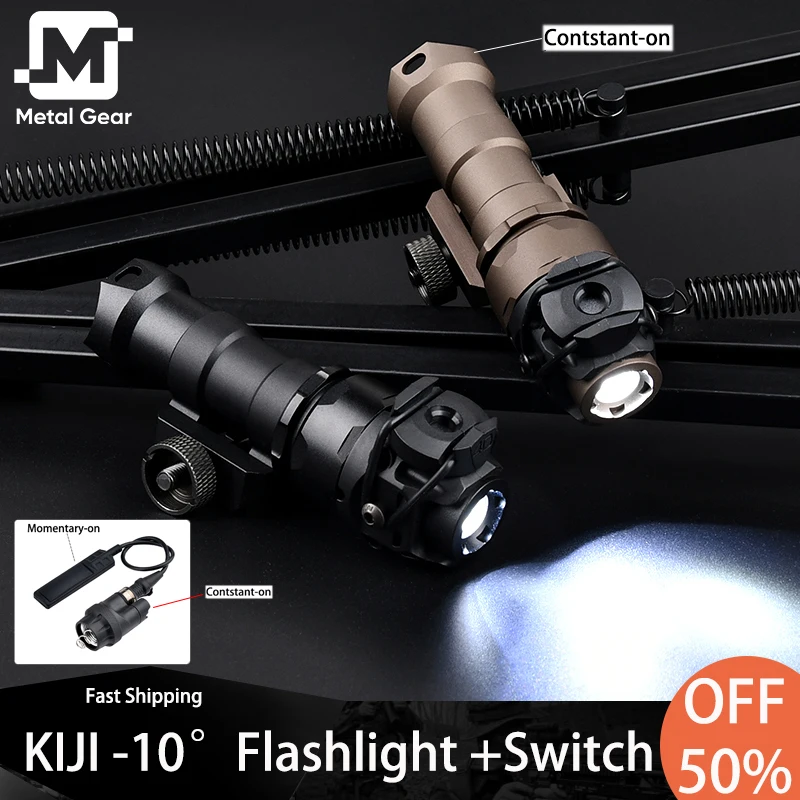 Тактический фонарик KIJI металлический фонарь для скаутинга быстрый шлем