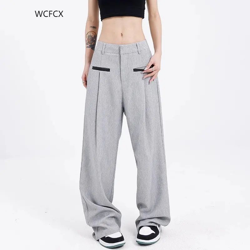 WCFCX STUDIO брюки с широкими штанинами мешковатые винтажная уличная одежда в стиле