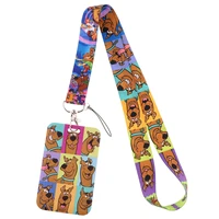 funny dog cartoon neck strap lanyards for key id card gym cell phone strap usb badge holder rope pendant key chain gift