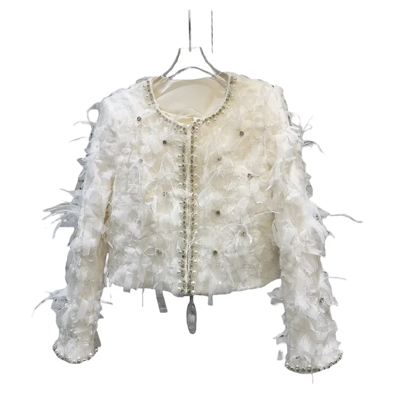 2024 зимнее короткое пуховое пальто с подкладкой из перьев теплое женское новое