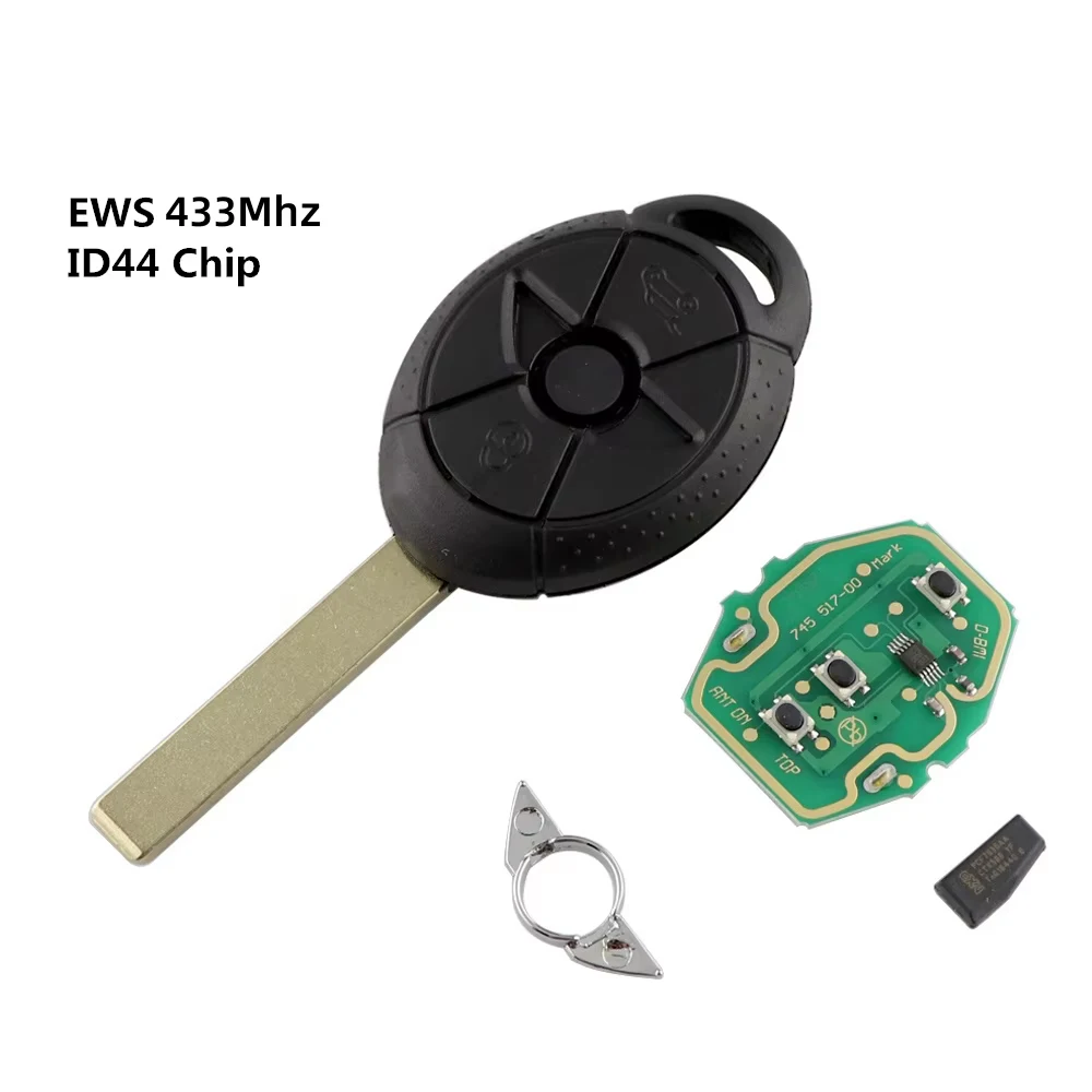 

Система YIQIXIN EWS, удаленный автомобильный ключ 315/433 МГц, старый для BMW Mini Cooper S R50 R53 2005-2007, чехол для ключа управления ID44, необрезанное лезвие