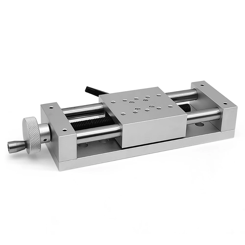 

80B-DB-100 ручная точная переводная платформа мини X-Axis ручной раздвижной стол сверхмощный слайд Ход 100 мм