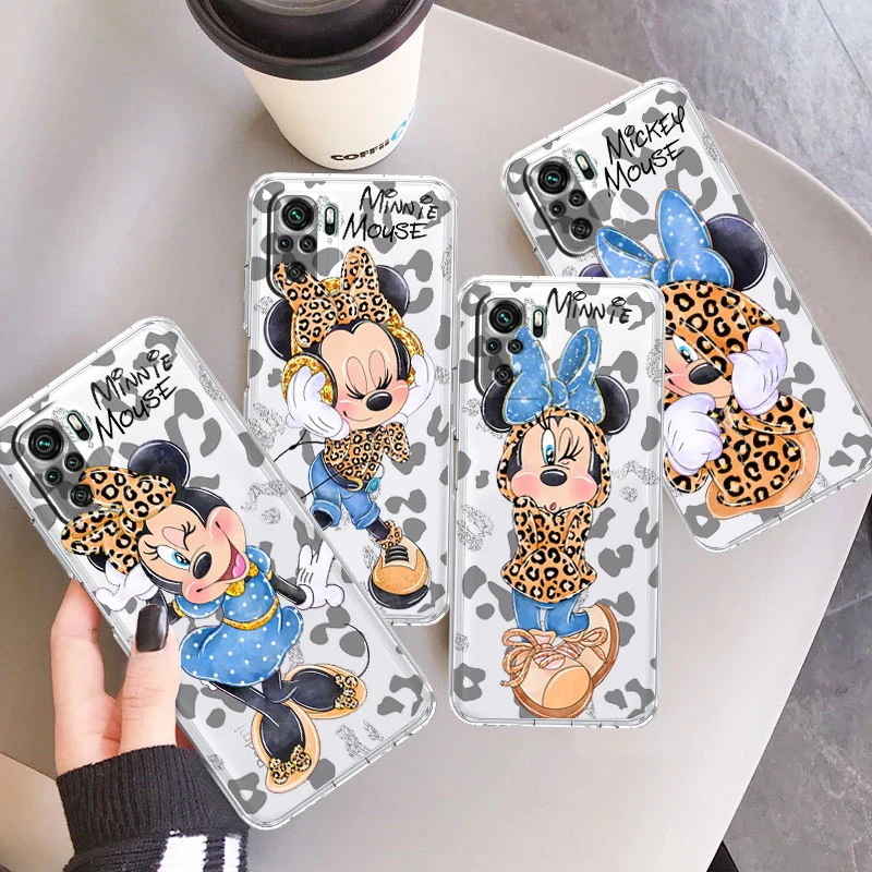 

Minnie Cool Mickey For Xiaomi Redmi Note 12 11 11T 10 9 8 7 6 5 4 Pro 5G 4G Silicone TPU Transparent Soft Phone Case Coque Capa