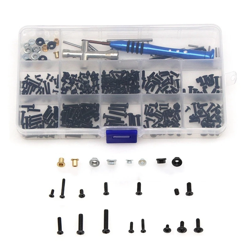 Фото Набор из 4 упаковок (M2, M2.5, M3) винтов-крепежей в коробке для инструментов для радиоуправляемых моделей автомобилей 144001, 1 №4