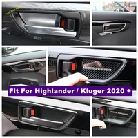 car door handle bowl decor patch interior handle protector cover sticker for toyota highlander kluger 2020 2022 accessories