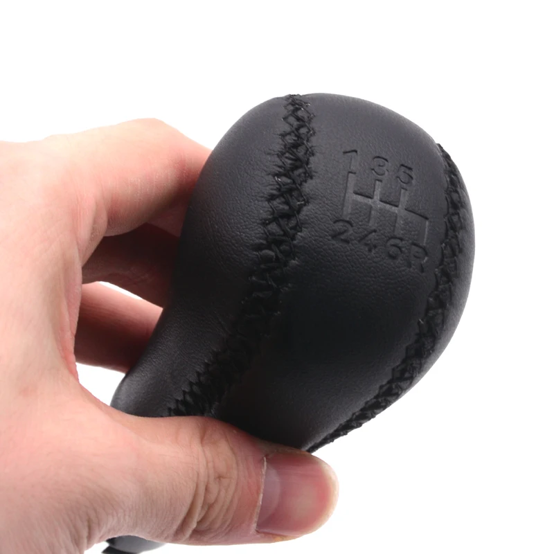 6 Speed 5 Speed For Volvo S60 S80 V70 XC70 Black PU Leather Gear Lever Shift Knob Handball Ball Accessories images - 6