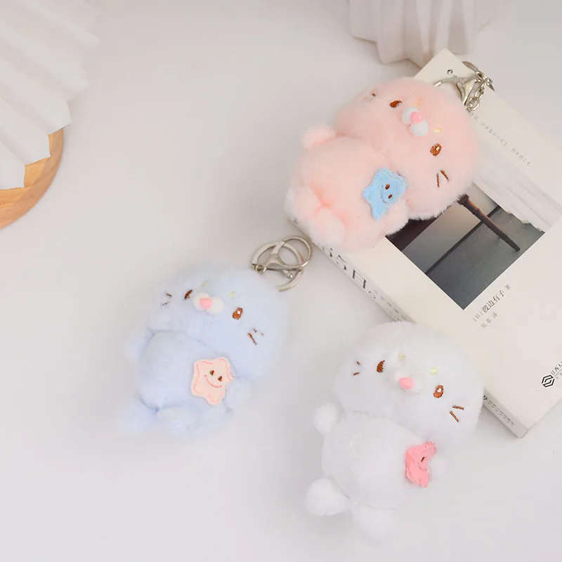 Новый милый модный плюшевый брелок с улыбкой и звездами мягкий смешной