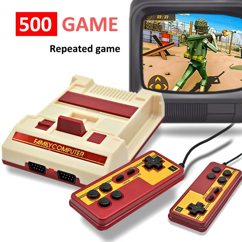 

Family Computer Game Console Nes Wireless Famicom Classic Console FC Built In Retro 1000 Games TV Games Player With Two Gamepad