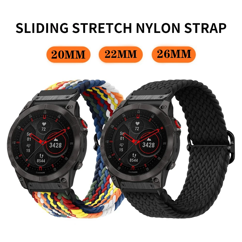 Фото QuickFit 20 22 26 мм плетеная фотография для Garmin Fenix 5 6 7 7X 7S Pro Instinct 2 X Tactical X 7 спуск G1 MK2 MK3 Enduro №1