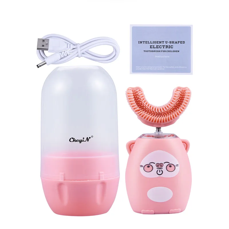 

U Shape Kid Sonic Automatic Electric Toothbrush Rechargeable Teeth brush waterproof Tooth Whitening 4 Modes Smart Tooth Brush