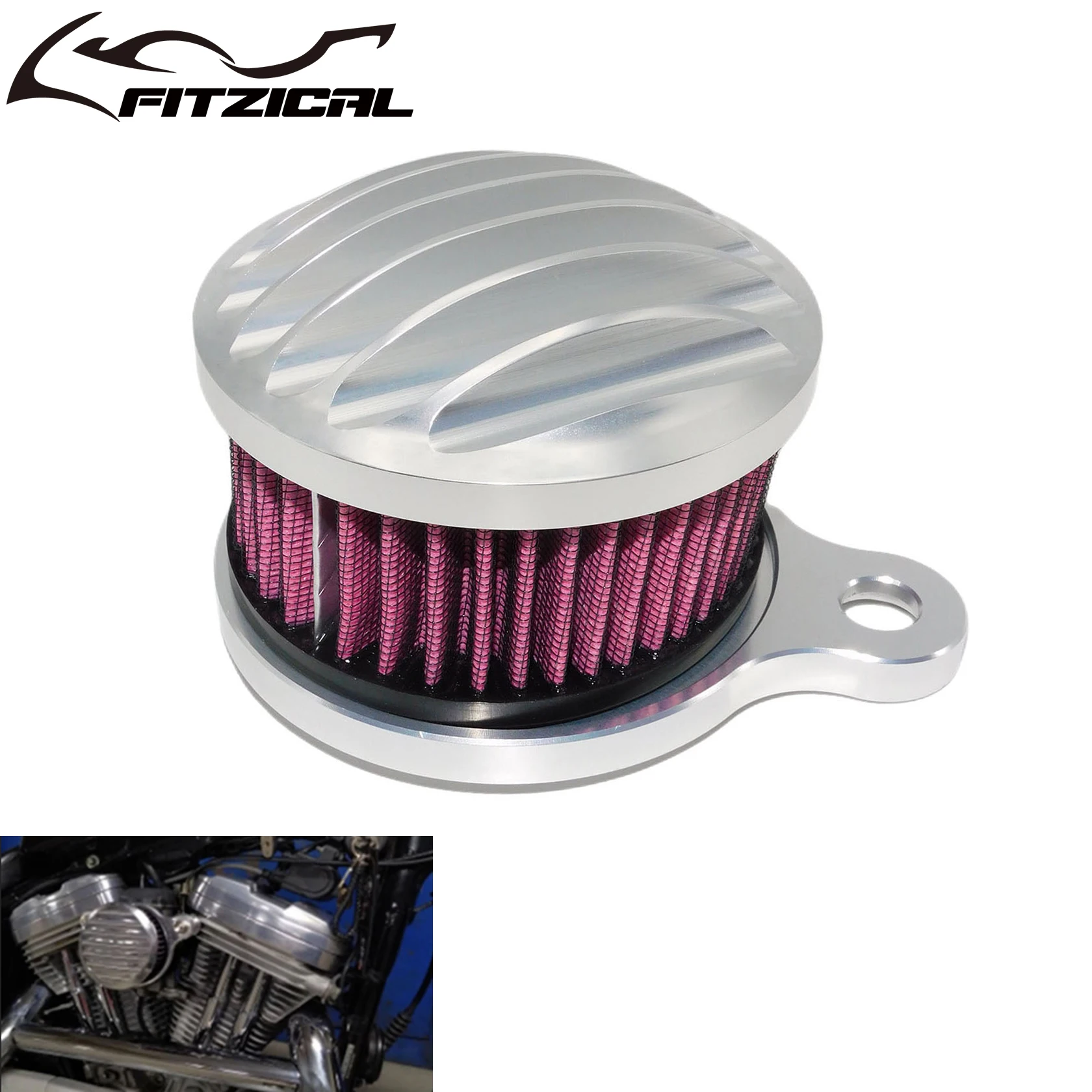 

Motorcycle CNC Air Cleaner Intake Filter Chrome Aluminum For Harley Sportster XL883 XL1200 48 Iron Roadster Custom 1991-2021