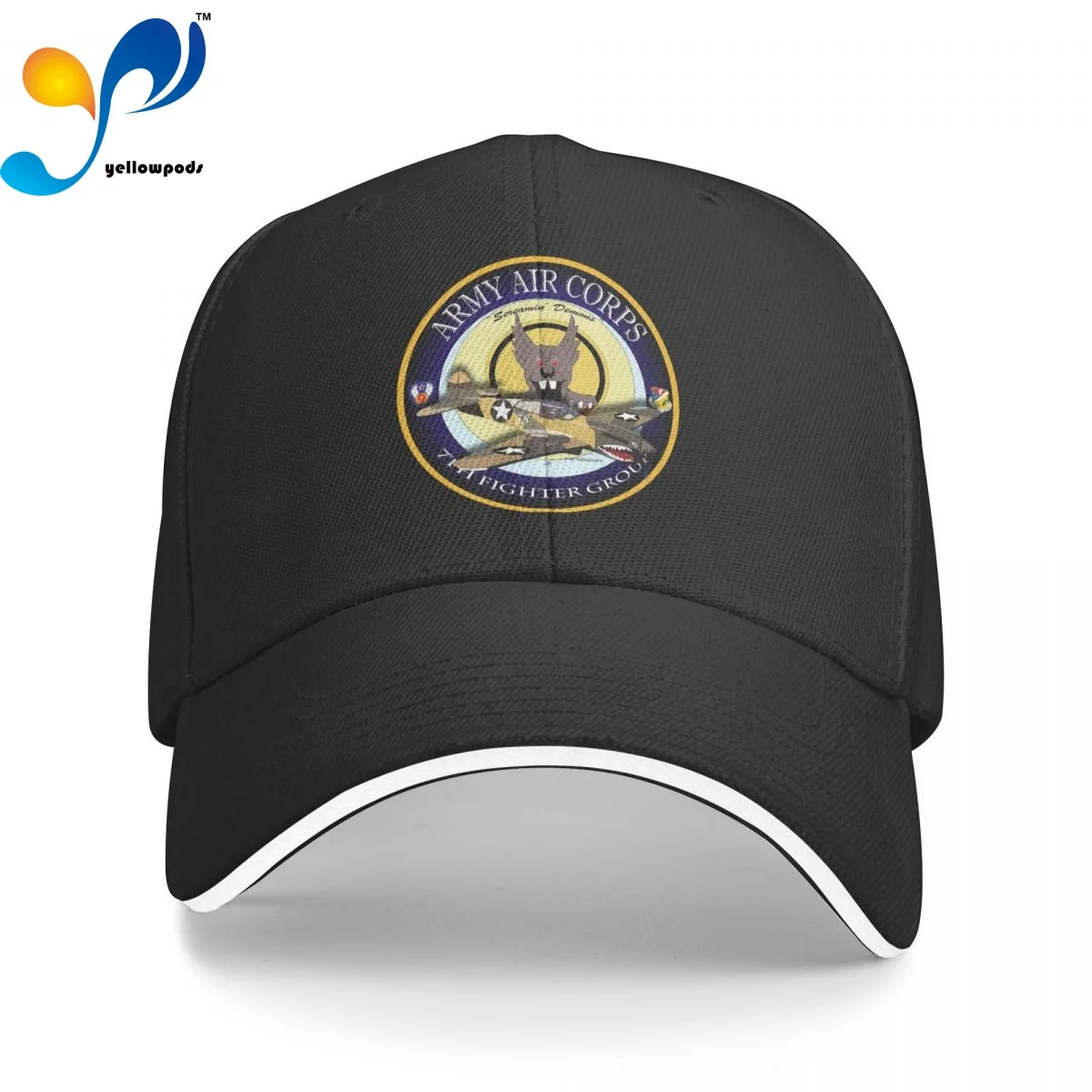 

AAC P-40 Warhawk 49FG 7th Fighter Squadron Baseball Hat Unisex Adjustable Baseball Caps Hats for Men and Women