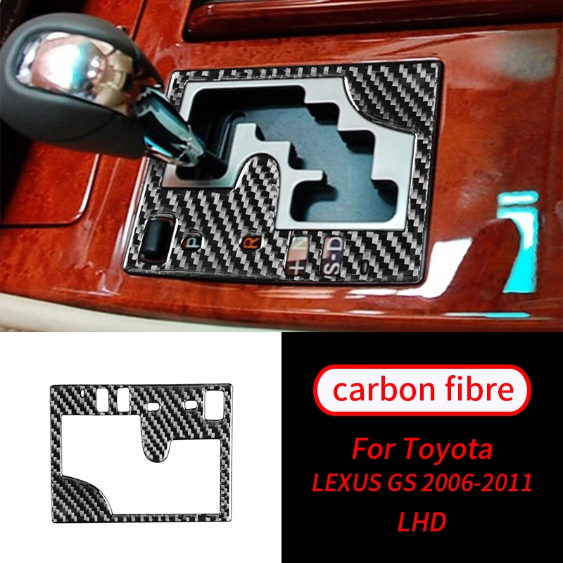 

Для Toyota LEXUS GS 2006-2011, панель переключения передач из настоящего углеродного волокна, внутренняя отделка, аксессуары для салона автомобиля, то...