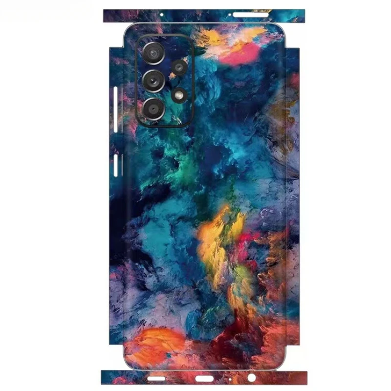 

Colorful Chaos Multicolored 3M Wrap Skin Film For Samsung A52S A52 A73 A53 5G A72 Back Full Cover Protector Ultra Thin Stickers